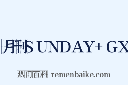 月刊SUNDAY+GX是什么意思的图片